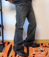 Hearujoy Vintage Gray Black Washed Baggy Flare Jeans for Men Straight Ropa Hombre Casual Loose Cargo Pants Oversized Denim Trousers